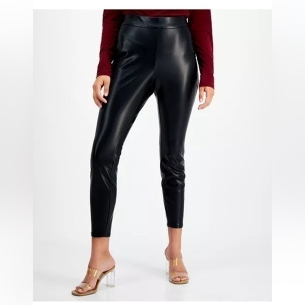 Bar III Soft Faux-Leather Leggings